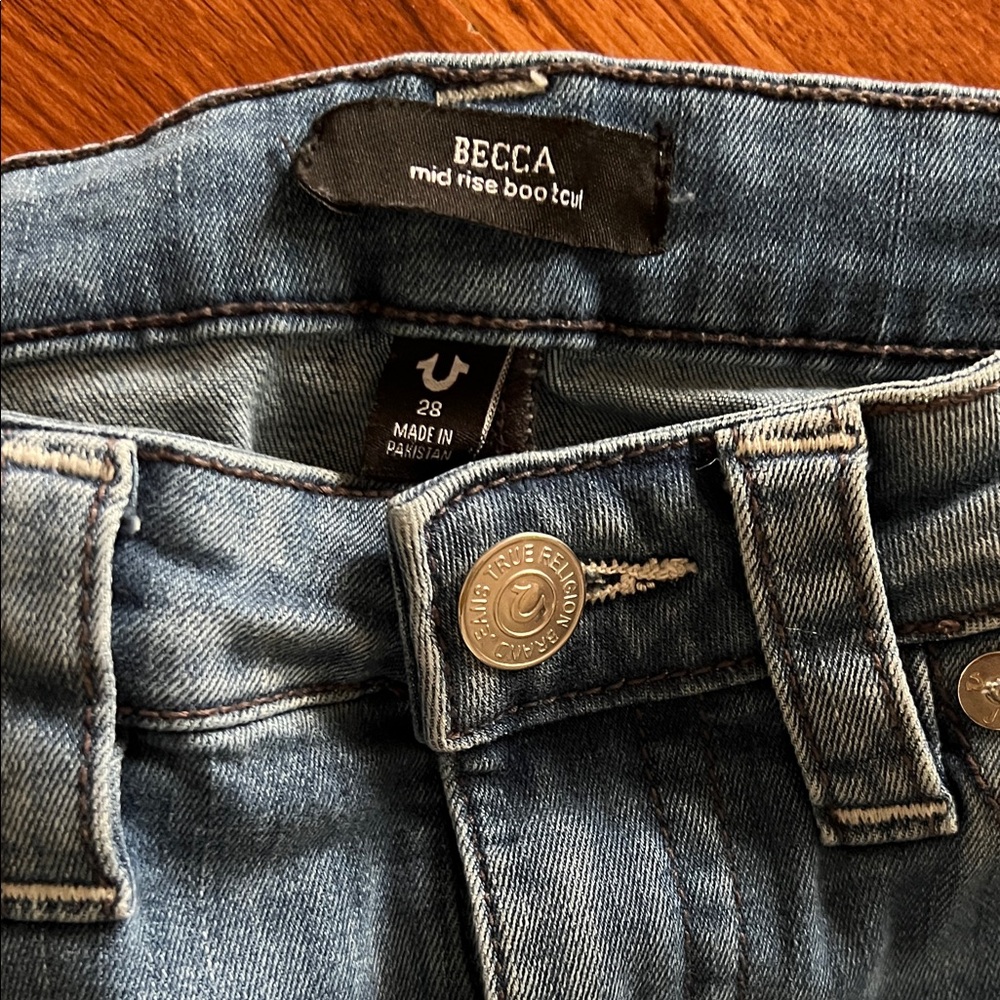 True Religion Classic Blue Straight Leg Jeans - Picture 4 of 7